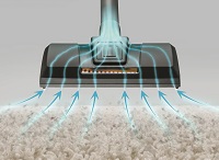 Power vacuuming with turbo brush
